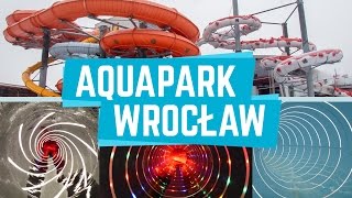 All Water Slides  Zjeżdżalnie Aquapark Wrocław Poland GoPro [upl. by Teria]