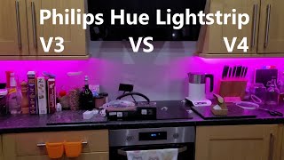 Philips Hue Lightstrip V3 VS V4 Installation and Review [upl. by Wolk]