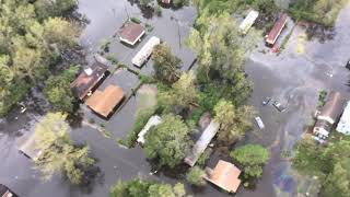 Aerial footage of flooding damage in NC [upl. by Plank491]