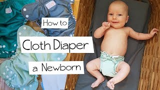 How to cloth diaper a newborn  EASY TUTORIAL [upl. by Anitroc]