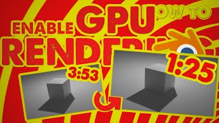 How to enable GPU rendering Blender tutorial [upl. by Nebuer]