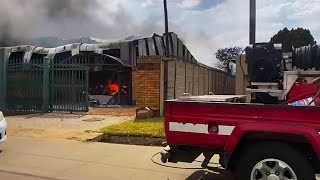 Fire in the Parys industrial area in South Africa [upl. by Mccallion301]