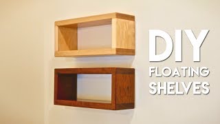 How To Build DIY Floating Shelf with Invisible Hardware [upl. by Willyt]