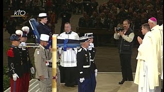 Messe internationale du Pèlerinage Militaire International à Lourdes [upl. by Dajma]