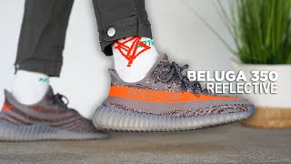 Adidas YEEZY 350 V2 BELUGA REFLECTIVE Review amp On Feet [upl. by Thorley]