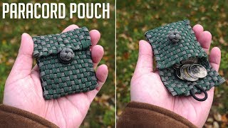 How To Make A Paracord Pouch  DIY Coin Pouch Tutorial [upl. by Anayeek]