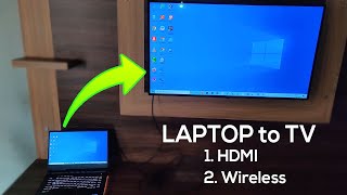 How to Connect LAPTOP TO TV HDMI amp Wireless [upl. by Haeel]