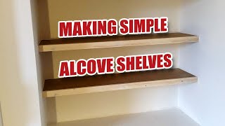 How I Make Simple Floating Alcove Shelves no nailgun [upl. by Andrew]