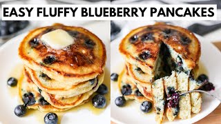 How to make BLUEBERRY PANCAKES from scratch  Homemade pancakes recipe [upl. by Nodababus]