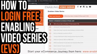 How to login Free Enabling Video Series EVS  Enablers [upl. by Maia]