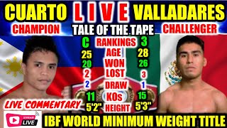 RENE MARK CUARTO VS DANIEL VALLADARES IBF WORLD MINIMUM WEIGHT TITLE [upl. by Nohsyar]