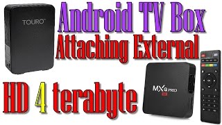 Attaching External HD to MXQ PRO Android Tv Box [upl. by Killian]