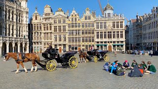 BRUSSELS capital of Belgium amp Europe  Walking tour in 4K [upl. by Erbas]