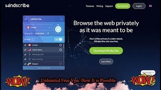 Windscribe free vpn  How To Use Free Internet On PC Or Laptop Using VPN Windscribe  SumonDoherty [upl. by Kipton982]