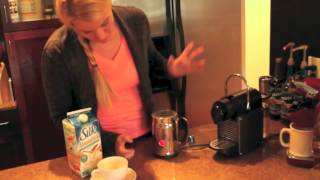 Nespresso Aeroccino Plus Frother Review Frothing Almond Milk [upl. by Notrom]